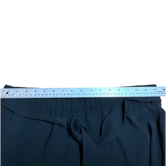 INC INTERNATIONAL CONCEPTS Black Wide Leg Tie Front Pull On Cropped Pants Sz L - Picture 6 of 10